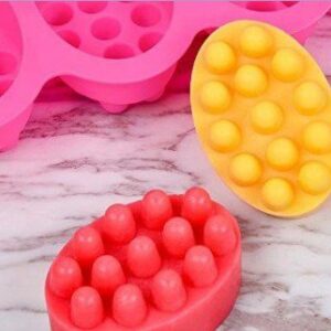 Molde 4 jabones exfoliantes masajeador