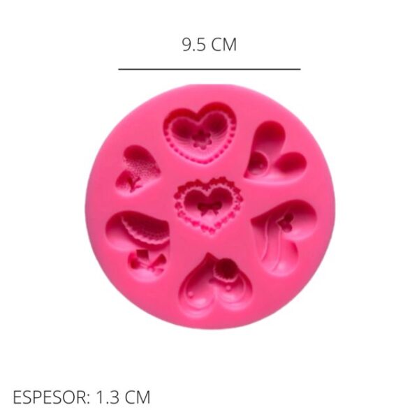 Molde 7 corazones