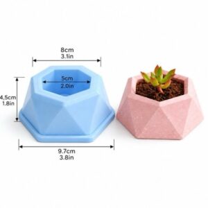 Molde maceta portavela hexagonal 10cm