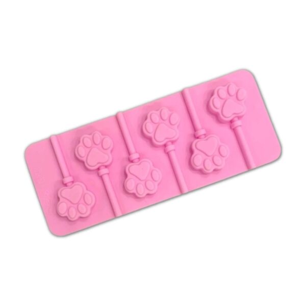 Molde 6 chupetines huella perro patitas - Imagen 2