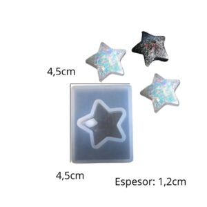 Molde silicona estrella individual 3,5cm