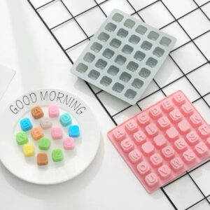 Molde letras y símbolos cubo