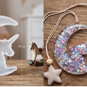 Molde luna y unicornio