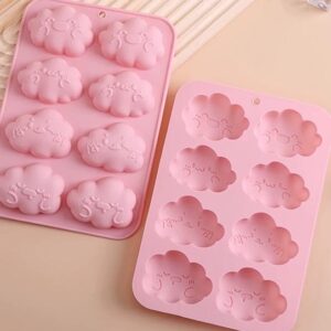 Molde 8 nubes jabones velas