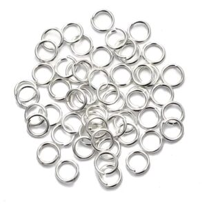 Argolla abierta unión 10mm por 50u plateadas