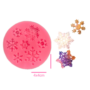 Molde de silicona 7 copos de nieve