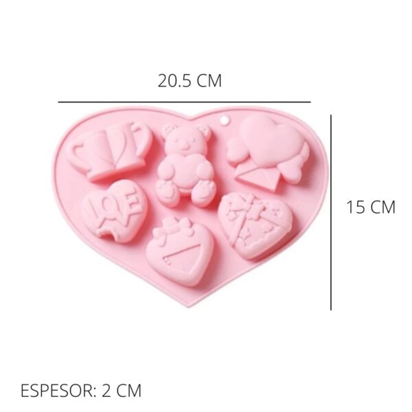 Molde corazones y oso - Imagen 2