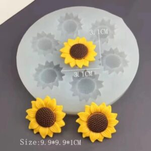 Molde  7 mini girasoles