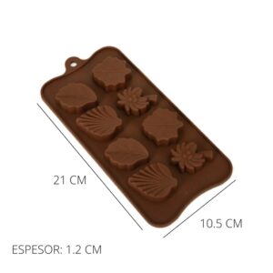 Molde bombones hojas