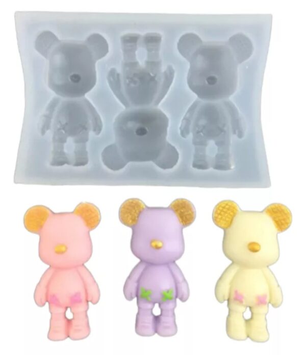Molde 3 mini osos con detalle