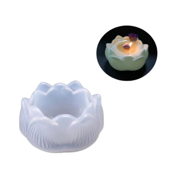 Molde cuenco flor de loto portavela - Imagen 2
