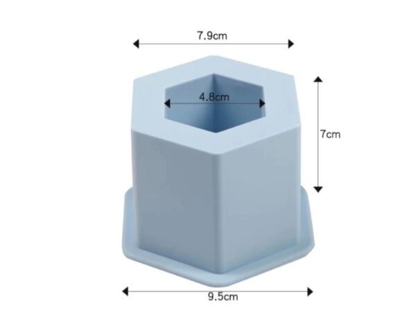 Molde maceta hexagonal torre - Imagen 2