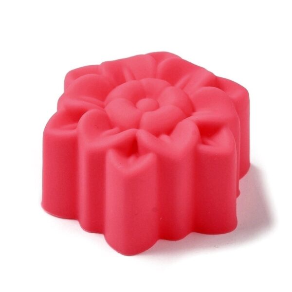 Molde flor con hojas