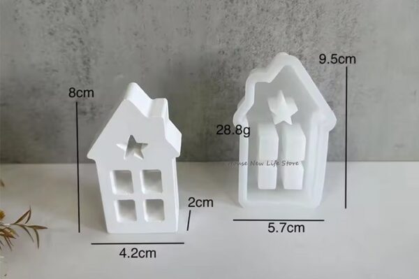 Molde vela casita c/corazon - Imagen 3