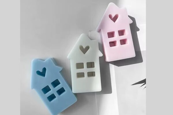 Molde vela casita c/corazon - Imagen 2