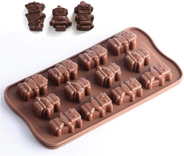Molde bombones 12 robots
