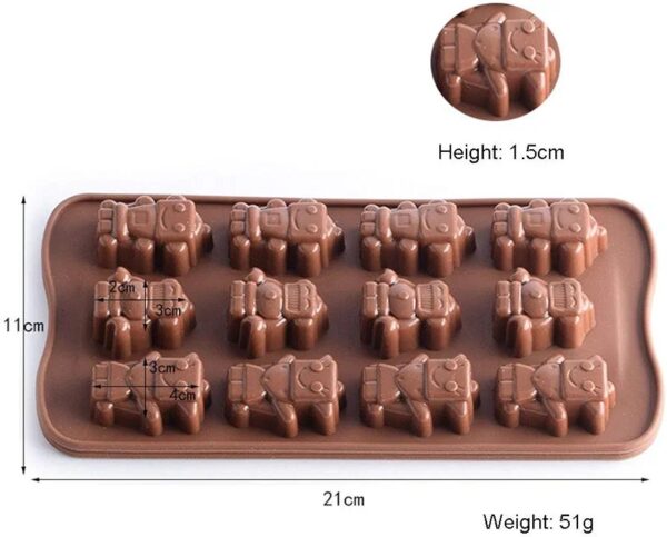 Molde bombones 12 robots - Imagen 2