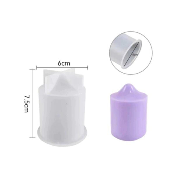 Molde vela cilindro rayada 7,5cm - Imagen 2