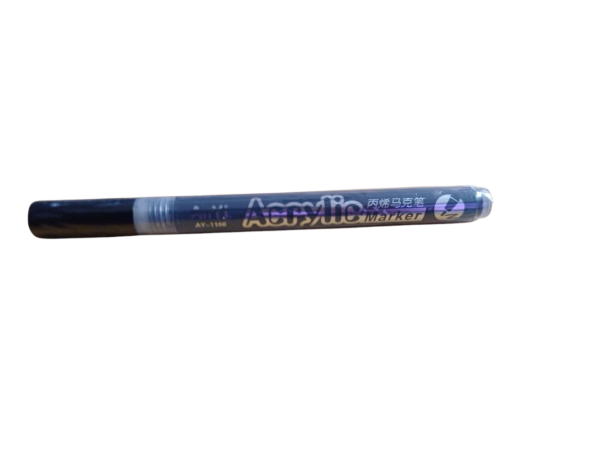 Marcador metalico para resina epoxi negro