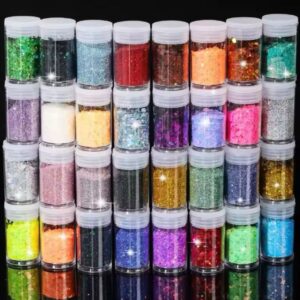 Glitter fino unitario vs colores