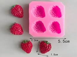 Molde 4 frutillas mini