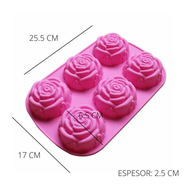 Molde 6 rosas - Imagen 2