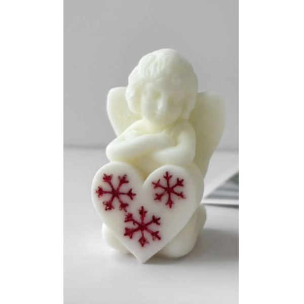 Molde angel con copo de nieve 25S8