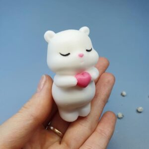 Molde oso con corazon 5cm 44D2