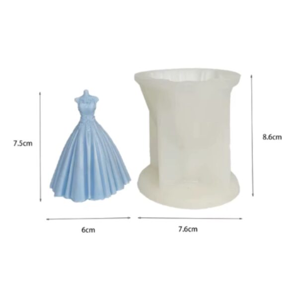 Molde vela vestido grande Z8 - Imagen 2