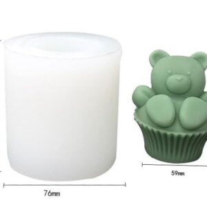 Molde oso con cupcake Bm3122