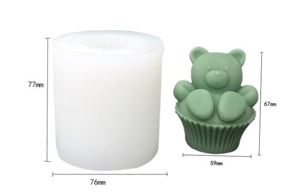Molde oso con cupcake Bm3122