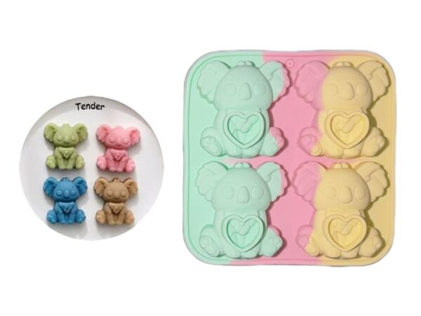 Molde 4 koalas 6cm