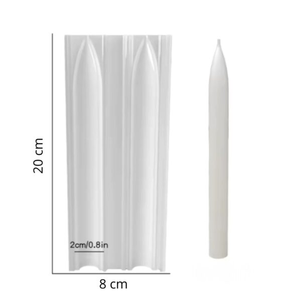 Molde vela cilíndrica lisa 20cm - Imagen 2
