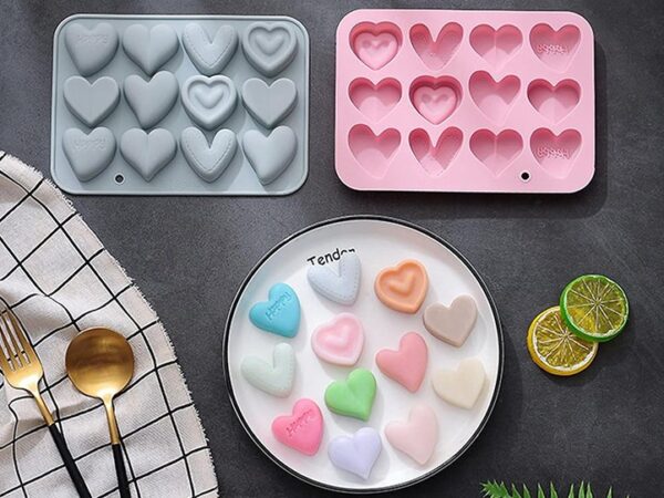 Molde 12 corazones