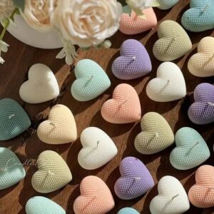 Molde vela corazon tejido chico