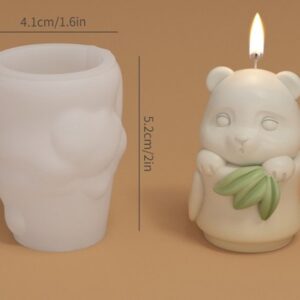 Molde oso panda con frasco 25T3