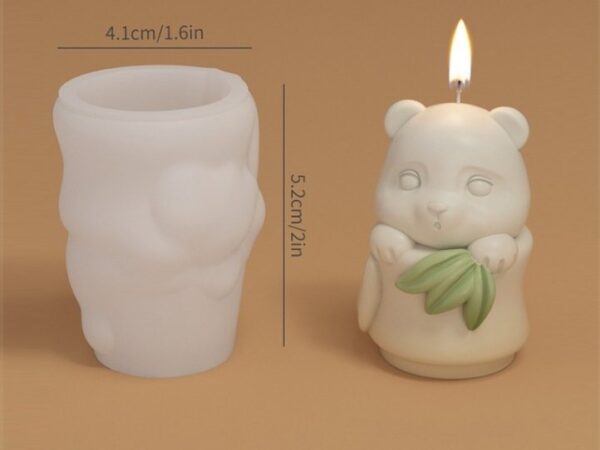 Molde oso panda con frasco 25T3
