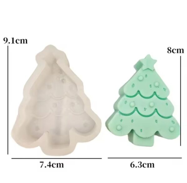 Molde vela árbol navidad - Imagen 2