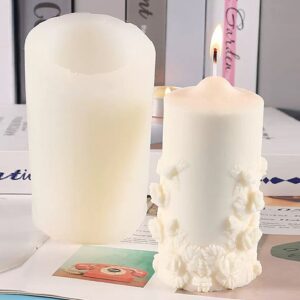 Molde vela con flores velon
