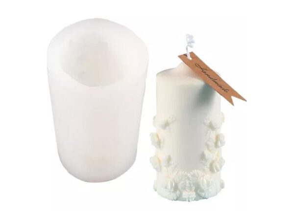 Molde vela con flores velon - Imagen 2