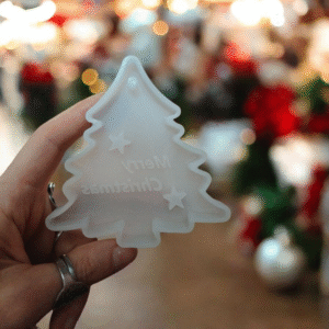 Molde vela árbol navidad c/pasador