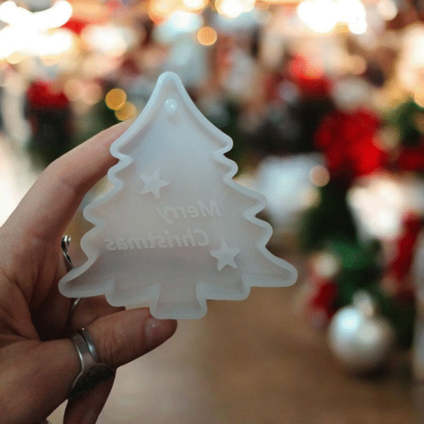 Molde vela árbol navidad c/pasador