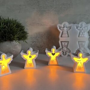 Molde figuras 4 angelitos