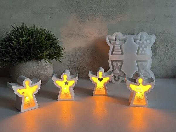 Molde figuras 4 angelitos