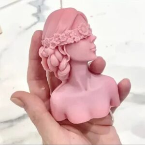 Molde figuras mujer ojos vendados