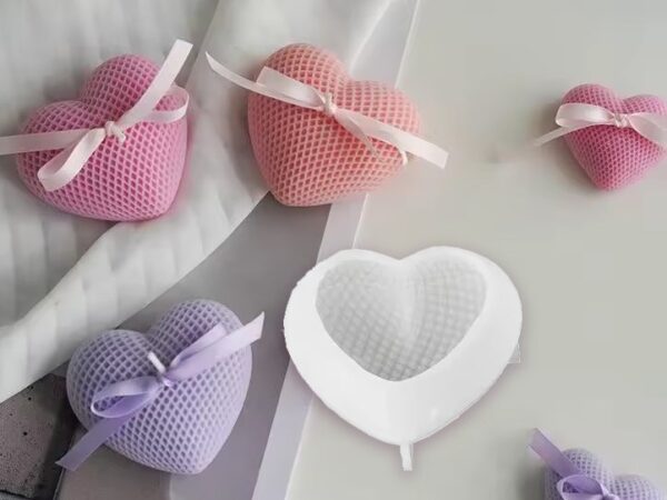 Molde vela corazon tejido grande - Imagen 2