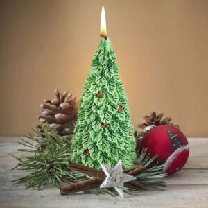 Molde vela árbol navidad pino 14cm J3