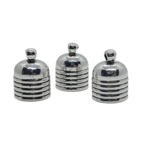5 Dijes capuchon rayado campana para apagavela 10mm