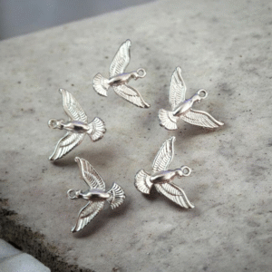 5 Dijes paloma grande 25mm