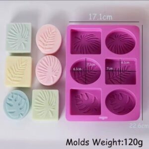 Molde jabon hojas